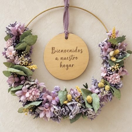 Montaje floral Bienvenidos
