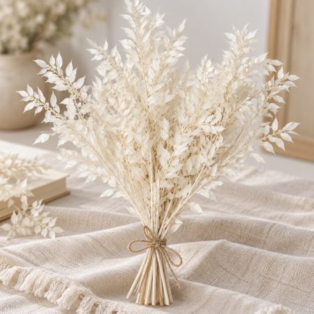 Ruscus Preservado Blanco